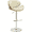Off-White, variant on Armen Living Naples Barstool, Chrome Finish with PU Upholstery and Walnut Veneer Back