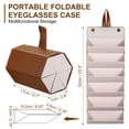 thumbnail image 2 of Sunglasses Organizer 6Slot, 2 Pack Brown Eyeglasses Cases, Multiple Pairs Eyeglasses Storage Foldable Sunglasses Holder, 2 of 6