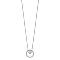thumbnail image 5 of Auriga Fine Jewelry 925 Sterling Silver RH-plated CZ Circle w/1in. Extender Necklace for Women 16", 5 of 6
