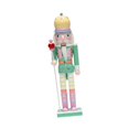 thumbnail image 3 of Accesorios de diseño de escena de cascanueces de madera Figuras de cascanueces para Navidad abrigo verde, 3 of 9