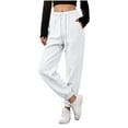 thumbnail image 3 of Sweatpants for Women Fashion Casual High Waist Loose Pocket Jogger Sweatpants Pants Sizes S-2XL, 3 of 8
