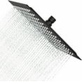 thumbnail image 2 of CES 16 Inch Square Rain Shower Head, 304 Stainless Steel, Ultra Thin High Pressure Bathroom Rainfall Showerhead (Matte Black), 2 of 7