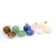thumbnail image 3 of Xiao Hua Pendientes de piedra natural personalizados, pendientes de cuentas de pan de piedra de cristal natural, pendientes de cuentas de Mantou de cristal de temperamento simple (marrón), 3 of 5