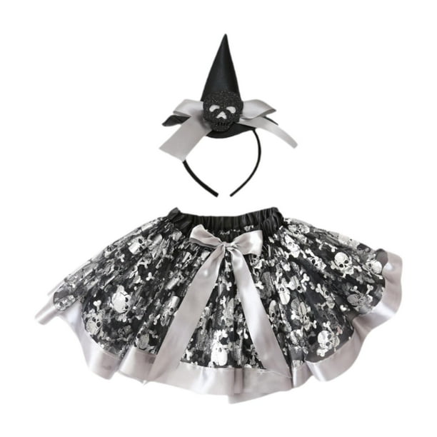 Disfraz de bruja infantil para niñas, accesorios de disfraz, vestido de princesa creativo, bruja Plata