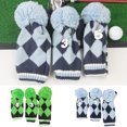 thumbnail image 2 of Bangcool 3PCS Golf Club Head Cover Set Creative Knitted Golf Club Cover Golf Headcover, 2 of 8