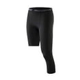 thumbnail image 1 of CNKOO Men‘s 3/4 Single Leg Compression Cropped Tights Leggings Sports Base Layer Underwear, 1 of 5
