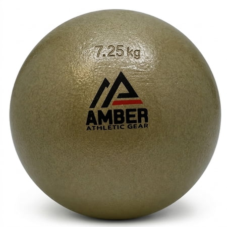 Amber Athletic Gear Cast Iron Shot Put Weights 1kg - 7.25kg (2.20lb - 16lb) - Ideal for Track & Field Training - Color May Vary (7.25 kg/16 lbs)