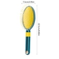 thumbnail image 3 of Cushion Comb | High Cranial Hair Massage Brush | Green Polyester | Ergonomic Handle | Scalp Stimulator | Detangle & Style Tool | 1 Piece | 23x8x5 cm, 3 of 6