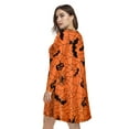 thumbnail image 5 of Plus Size Halloween Dresses 4X for Women, VEPKUL Crew Neck T Shirt Dress Long Sleeve Casual Loose Swing Fall Dress with Pockets, 5 of 8