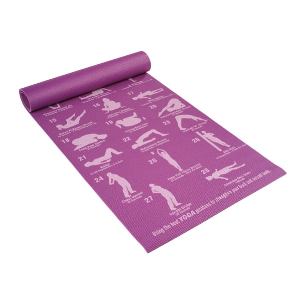 yoga mat with positions