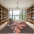 thumbnail image 2 of ODIKA 5'x7' Machine Washable Non-Slip Area Rug, Abstract White High Traffic Rug, White, 947700, 2 of 7
