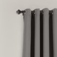 thumbnail image 2 of Lush Dcor Isolé Oeillet Occultant Rideaux Gris Foncé Paire Set 52x63, 2 of 2