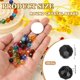 thumbnail image 2 of Cuentas de cristal redondas Uxcell de 8 mm, 100 piezas de cuentas de bola facetadas de vidrio para hacer joyas, negro, 2 of 6