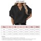 thumbnail image 5 of Camisa casual para mujer, cuello en V, color sólido, manga corta, costura de encaje, elegante top de verano para uso diario, 5 of 5