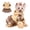 Khaki, variant on Dog Dresses for Small Dogs Girl Winter Pet Sweater Dress,Fluffy Puppy Hoodies, Fleece Pet Clothing Christmas,Purple XXS