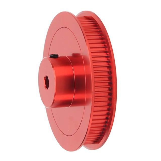 Synchronous Wheel, Dual Flange Timing Belt Pulley Alloy Steel For 3D Printer Red