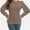 khaki, variant on Women's Fall Puff Long Sleeve Tunic Tops Pleated Crew Neck Shirts Blouses Casual Loose T-Shirts