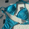 thumbnail image 4 of BKQCNKM Bikini Sets for Women, Micro Bikini, Triangle Bikini, String Bikini, Blue L, 4 of 5