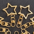 thumbnail image 3 of 48 piezas llavero de aleación para colgar en la cintura, exquisito llavero de negocios con forma de estrella para coche, llavero de metal sin estuche (dorado), 3 of 5
