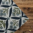 thumbnail image 3 of Denim and Stone Blue, Olive Green Indian Hand Block Printed Cotton Cloth Napkins, Wedding Home Event Party Gifts Tea 20"x20"- Dinner, 3 of 4