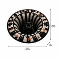 thumbnail image 2 of ZsaeSM 3D Halloween Rug Novelty Black Cat Pattern Optical Illusion Rugs Vortex Illusion Circular Mat with Crystal Velvet Soft & Durable Fabric Non-slip 15.75" x 15.75", 2 of 7