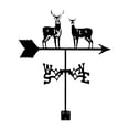 thumbnail image 4 of Almencla Metal Wind Vane Wind Direction Indicator Farm Barn Garage Weather Vane Mount With Elks 35cm, 4 of 8