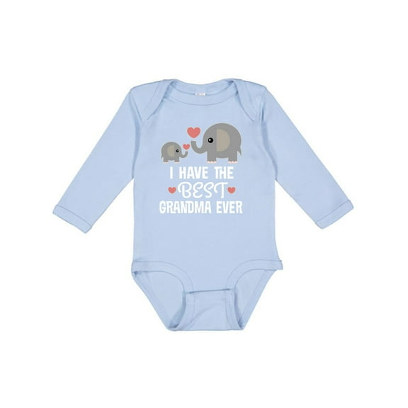Inktastic Grandchild Best Grandma Ever Boys or Girls Long Sleeve Baby Bodysuit