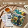 thumbnail image 3 of Xixirimido Stained Glass Cat Sunflower Print Bible Cover Case Large Quilted Bible Carrying Case with Handles & Bookmarks Bible Study Supplies & Accessories Christian Gifts for Church, 3 of 7