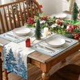 thumbnail image 5 of mubwai Xmas Pine Blue Winter Placemats Set of 4, 12x18 Inch Seasonal Christmas Table Mats for Party Kitchen Dining Decoration, 5 of 6