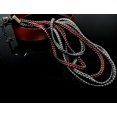 thumbnail image 4 of Grey & Red Beaded Multi Strand Yarn Necklace Jewelry for Women - 18 inches, 4 of 7