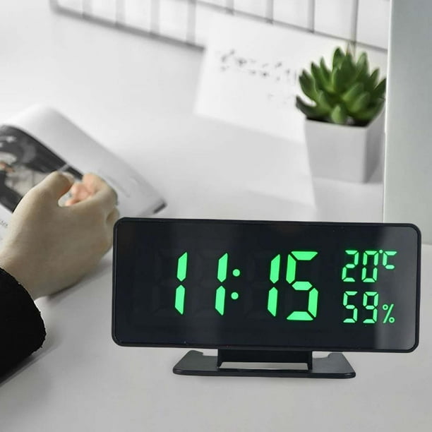 Reloj despertador digital automatico reloj de sueno de gran temperatura relojes electricos decoracion USB LED para sala de estar dormitorio Colco Despertador digital Walmart en linea