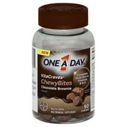 One A Day VitaCraves ChewyBites Adult (50 Count, Chocolate Brownie Flavor) Multivitamin Gummies