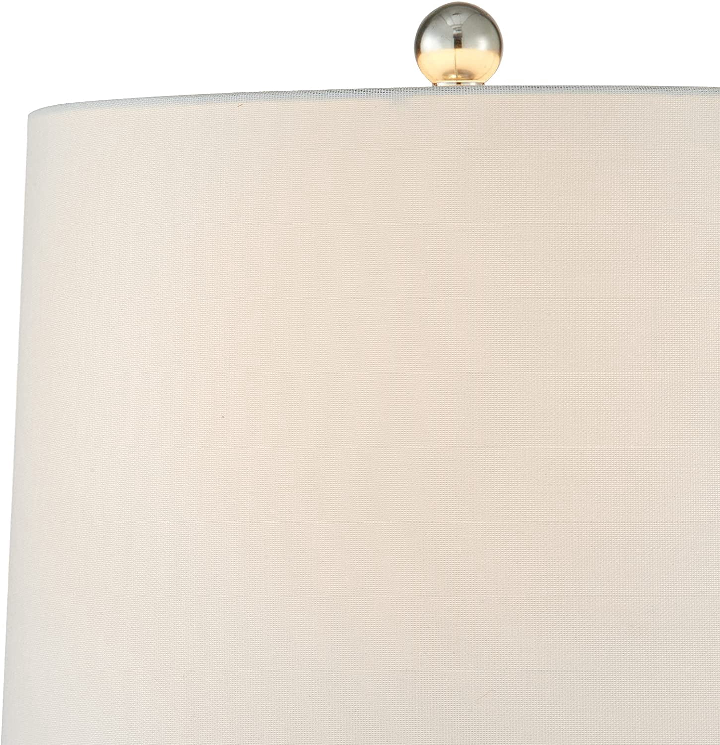 Maxax Modern Set of 2 Table Lamps, 27.8'' Tall Triple Gourd Ceramic Bedside Lamps, 3-Way Dimmable Yellow Nightstand Lamp with White Drum Shade for Bedroom, Living Room, Office