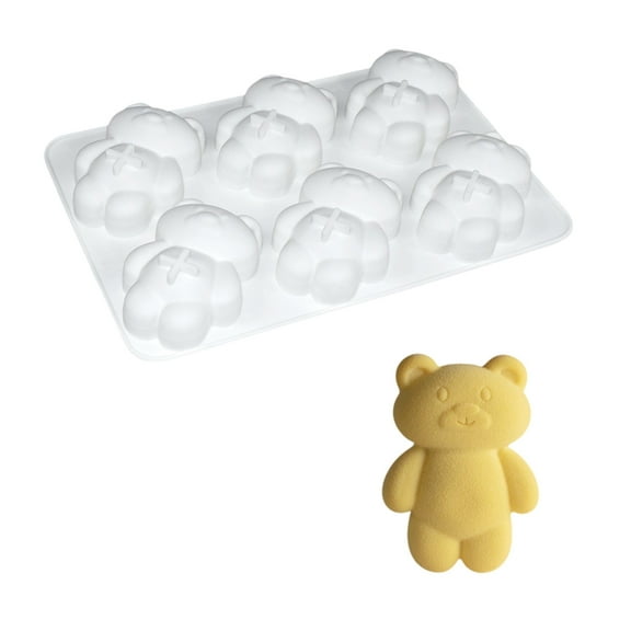 Silicone Bear Mold for Muffins Cupcakes Nonstick Puddings Chocolate Baking Mould Heat Resistant Bakewares Kitchen Tool