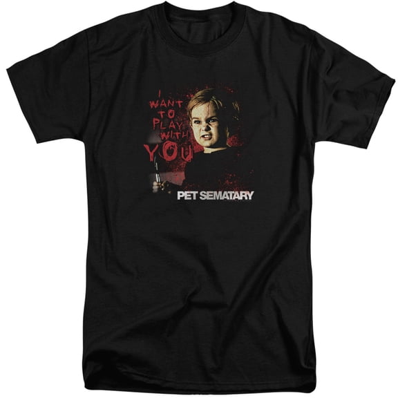 Pet Sematary - I Want To Play - Tall Fit Short Sleeve Shirt - XXX-Large
