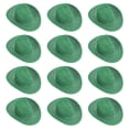 thumbnail image 1 of Sombreros de vaquero mini Uxcell, 12 piezas de sombreros vaqueros en miniatura para manualidades, decoración de fiestas, estilo con puntos brillantes, verde, 1 of 5