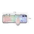 thumbnail image 3 of LED Keyboard and Mouse, 104 Keys Rainbow Backlit Gaming Keyboard, USB Wired Computer Keyboards and Mouse Combo for Games, Office, Household, Gifts for Men&Boyfriend(White), 3 of 6