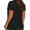thumbnail image 3 of Plus Size Graphic Tees for Women - Crew Neck, Relaxed Fit, Funny Blessed by God Spoiled by My Husband Protected by Both Design, Summer 2024 Fashion, L-5XL Sizes Available Tee For Adult, Men, Women, T, 3 of 6