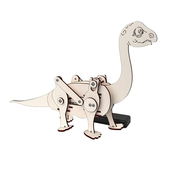 Dinosaurio braquiosaurio animatrónico de madera para niños: peluche interactivo con sonidos realistas y movimientos suaves, educativo para los niños