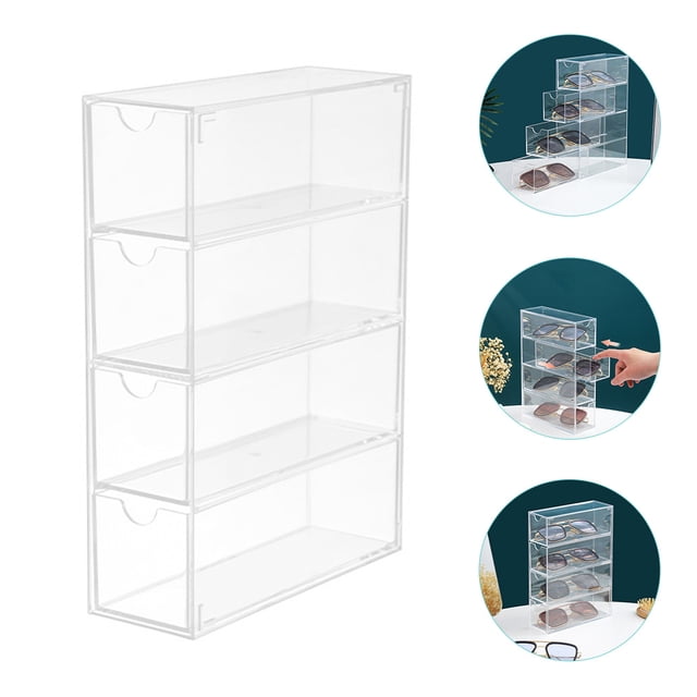 unbranded Estuche Para Gafas De Acrílico Transparente Ideal Para Uso En Tienda O Casa