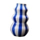 thumbnail image 2 of Jarrón de cerámica a rayas pintado, jarrón de flores de arte moderno, arreglo floral artesanal para Azul, 2 of 9