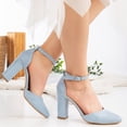 thumbnail image 5 of Gisele - Tacones de novia de ante azul bebé azul cielo 7.5, 5 of 5