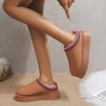 thumbnail image 4 of Botas de nieve para mujer, de invierno, con forro polar, cálidas, de suela gruesa, sin tacón, con punta cerrada, pantuflas de felpa, zapatos acolchados de algodón, 4 of 6