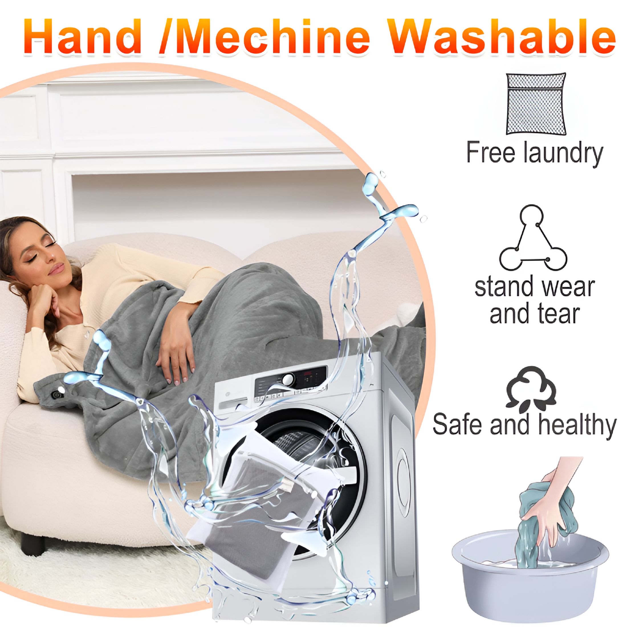 HIBIBUD 2026 New Battery Operated Heated Blanket Electric Throw - Usb Battery Power Heating Blanket for Home Outdoor Travel Camping Use in Winter