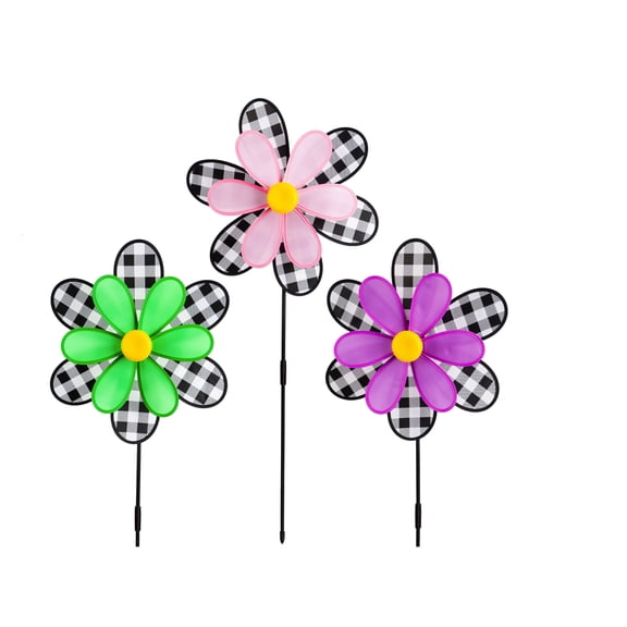 Flower Pinwheel Spinner, 3 Assorted