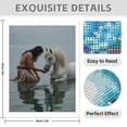 thumbnail image 3 of Diamond Art Kit for Adults, Man Horse Water Connection Diamond Painting for Adults Beginners, 5D DIY Diamond Art Painting Kits, Colorful Diamond Painting Craft for Home Decor 12x16, 3 of 7