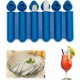 thumbnail image 1 of Mini moldes de silicona para cubitos de hielo con tapas (azul marino), estrechos y largos, fáciles de empujar y colocar, para hacer 6 botellas de agua, adecuados para llenar bebidas embotelladas, 1 of 5
