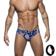 thumbnail image 2 of TSADFHJI Mens Beach Shorts Male's Swim Trunks Low Rise Triangle Removable Cup Swimsuit M Navy, 2 of 7