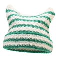 thumbnail image 4 of Gorro de invierno para mujer, multiusos, único, bonito y moderno, cálido y abrigado. Blanco Verde, 4 of 9