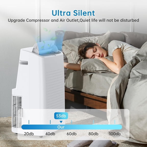 Accreate 14000 BTU Portable Air Conditioner, White